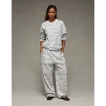 AE Everyday Luxe Barrel Sweatpant - Grey Camo