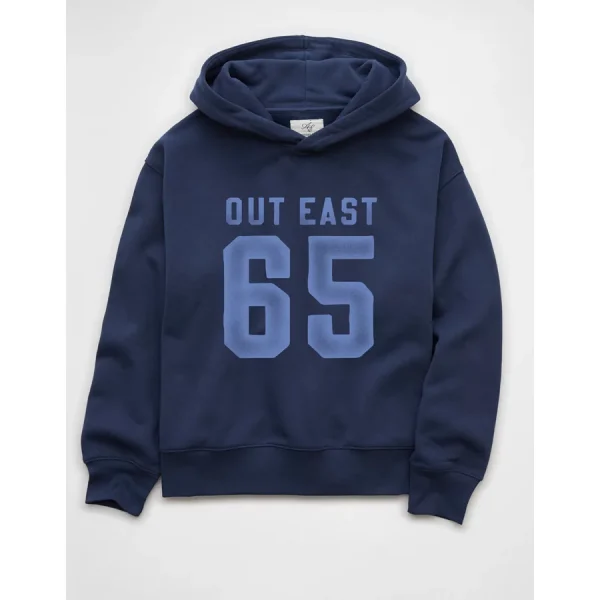 AE Everyday Luxe Graphic Hoodie - Navy