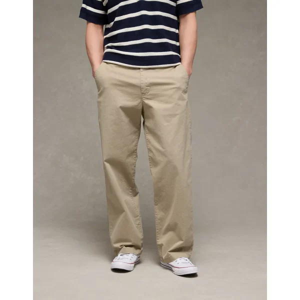 AE Flex Baggy Lived-In Khaki Pant - Light Khaki