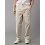 AE Flex Pleated Loose Easy Pant - Natural White