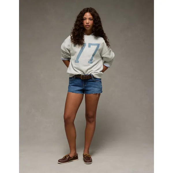 AE Funday Graphic Sweatshirt - Light Heather Gray