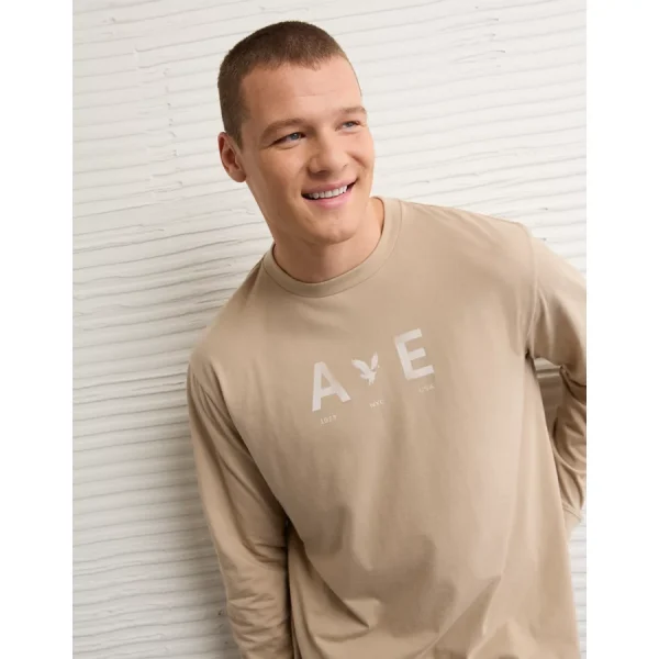 AE Icon Long-Sleeve T-Shirt - Khaki