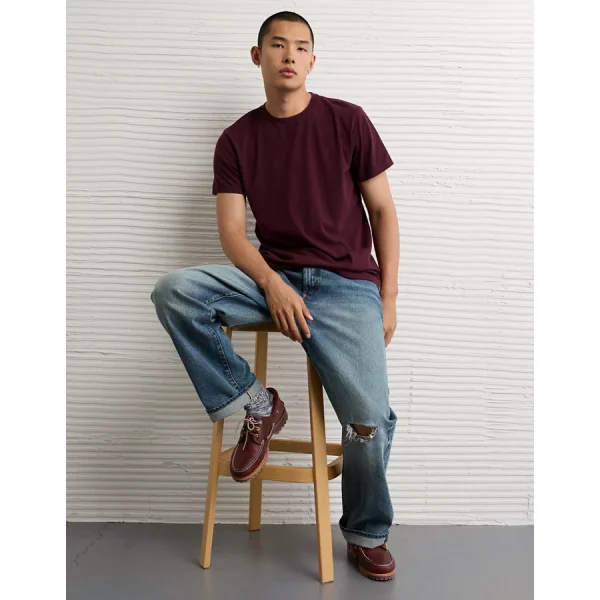 AE Lived-In Slim Fit T-Shirt - Deep Burgundy