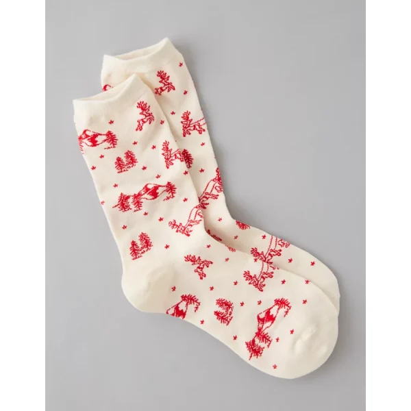 AE Santa Crew Socks - Bright White