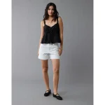 AE 6" Strigid Super High-Waisted Relaxed Denim Short - White