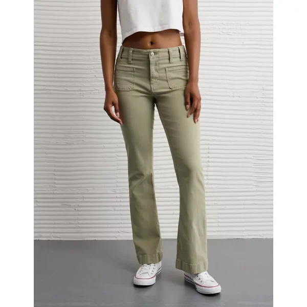 AE Stretch Mid-Rise Classic Bootcut Pant - Olive