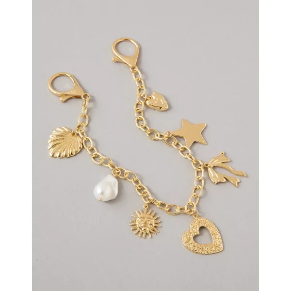 AEO Hearts & Stars Charm Bag Chain - Gold