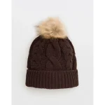 Aerie Cable Beanie - Deep Earth