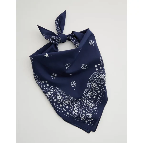 Aerie Square Bandana - Navy