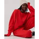 OFFLINE By Aerie Cloud Fleece Classic Crewneck Sweatshirt - Bright Red