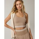 OFFLINE By Aerie Seamless Longline Sports Bra - Beige