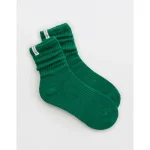 OFFLINE By Aerie Short Scrunch Socks - Everglade