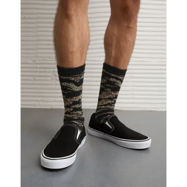 AE Camo Crew Socks 3-Pack - Camo Green