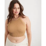 Superchill Seamless High Neck Bra Top - Beach Dune