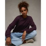 AE Everyday Luxe Long Sleeve T-Shirt - Jet Indigo