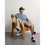 AE Fisherman Crew Neck Sweater - Blue Powder