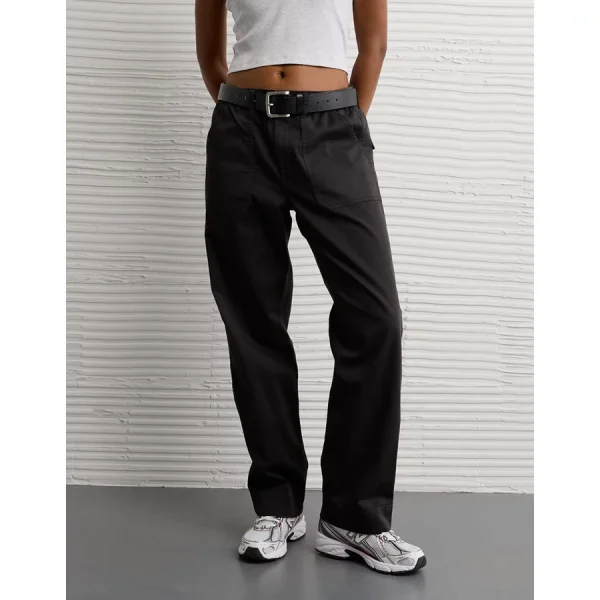 AE Stretch Low-Rise Baggy Utility Pant - Onyx Black