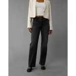 AE Strigid High-Waisted Stovepipe Jean - Black Blaze