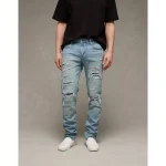 AE AirFlex+ TENCEL™ Fibers Patched Slim Jean - Light Tinted Wash