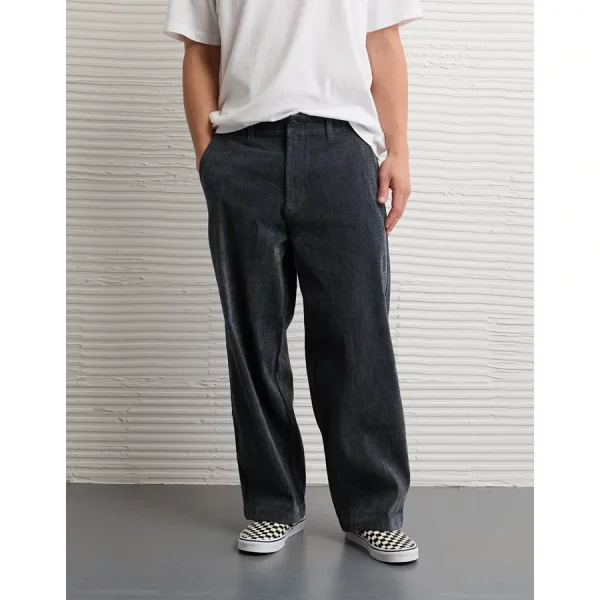 AE Baggy Pleated Trouser Pant - Jazz Blue