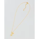 Athra Bubble Letter Necklace - Gold