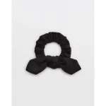 OFFLINE By Aerie The Hugger Bow Scrunchie - True Black