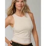 OFFLINE By Aerie Thumbs Up Heavyweight Tank Top - Cake Batter