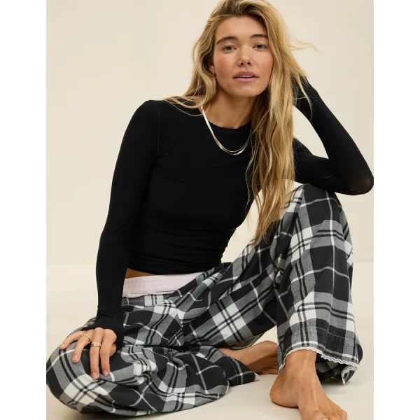 SMOOTHEZ Long Sleeve Crew T-Shirt - True Black