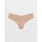 SMOOTHEZ No Show Thong Underwear - Sands