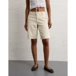 AE 11" Dreamy Drape Stretch High-Waisted Short - Bone Khaki