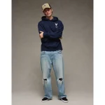 AE Lightweight Graphic Hoodie - Rich Navy