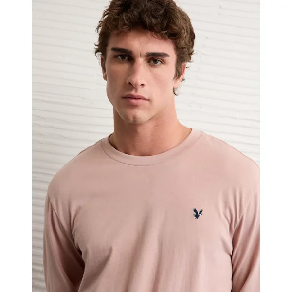 AE Lightweight Icon Long-Sleeve T-Shirt - Pink