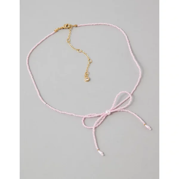 AE Pearl Bow Necklace - Multi