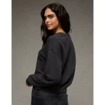 AE Relaxed Crew Neck Sweatshirt - Faded Black