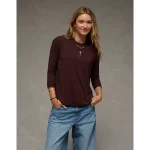 AE Soft & Sexy Long Sleeve T-Shirt - Dark Brown