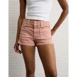 AE Stretch Denim Perfect Shortie - Coral