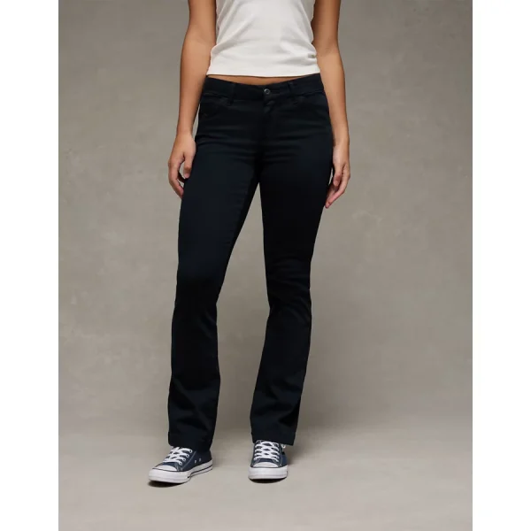 AE Stretch Low-Rise Kick Bootcut Khaki Pant - Navy