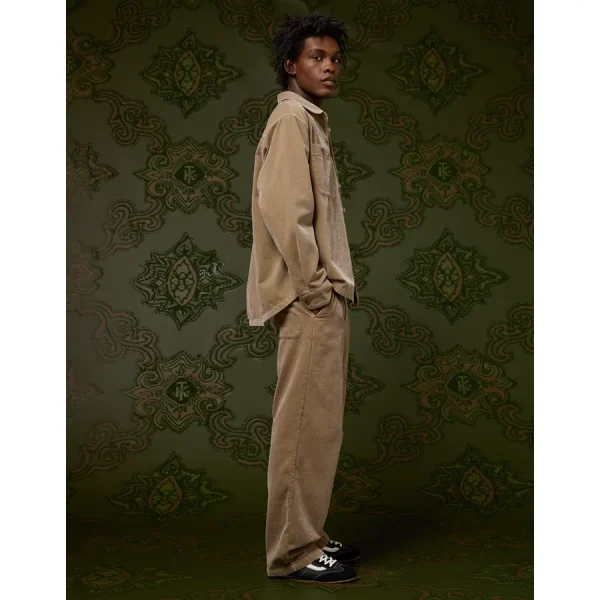 AE x Tru Kolors Chenille Baggy Trouser - Khaki