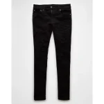 AE AirFlex+ Ripped Skinny Jean - Rip And Repair Black
