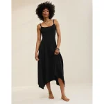 Aerie Godet Maxi Dress - True Black