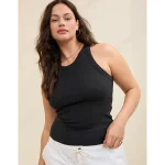 Aerie High Neck Tuckable Tank Top - True Black