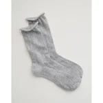 Aerie Knit Pointelle Crew Socks - Medium Heather Gray