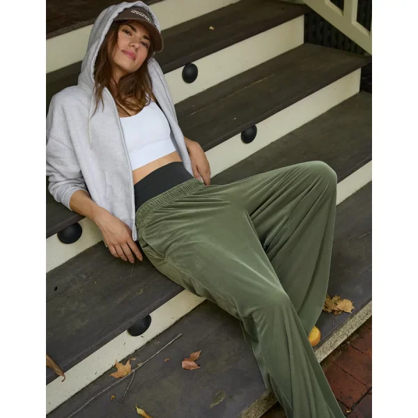 OFFLINE By Aerie Cloud Fleece Classic Full Zip Sweatshirt - Light Heather Gray