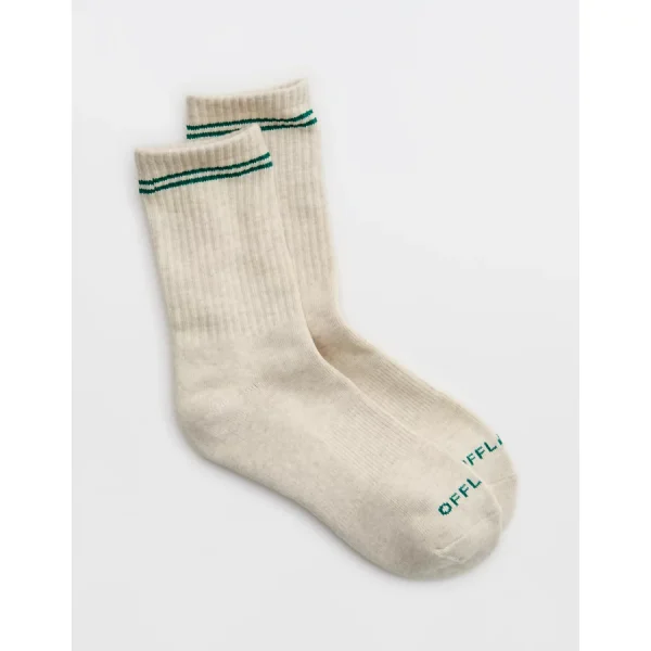 OFFLINE By Aerie Crew Socks - Everglade