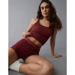 AE Boy Short + Tank Top Lounge Set - Wineberry