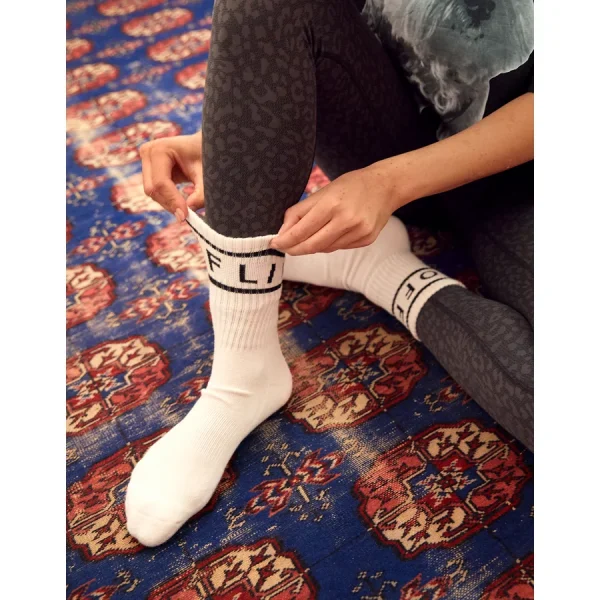 OFFLINE By Aerie Graphic Crew Socks - White