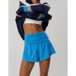 OFFLINE By Aerie Real Me Foldover Flowy Short - Sky Blue