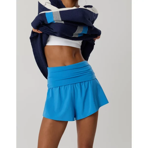 OFFLINE By Aerie Real Me Foldover Flowy Short - Sky Blue