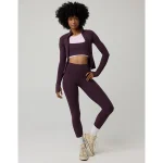OFFLINE By Aerie Real Me XTRA High Waisted Ribbed Legging - Cool Berry