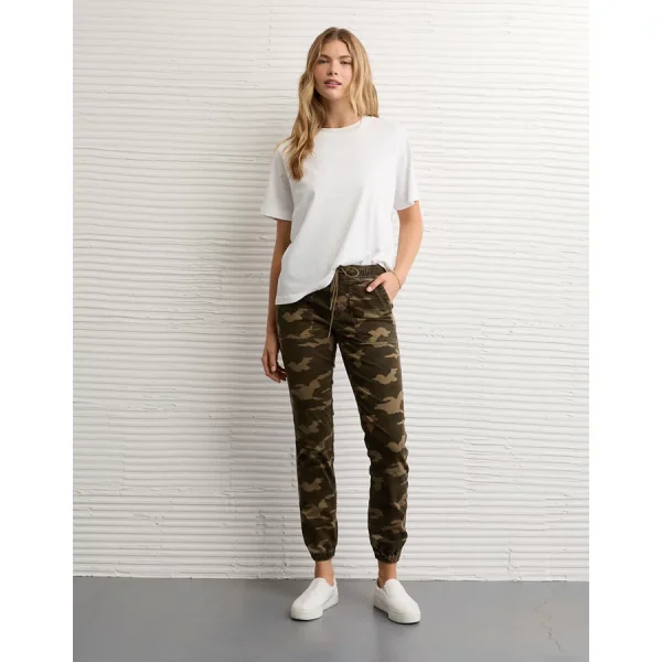 AE Camo Stretch High-Waisted Jegging Jogger - Camo Green